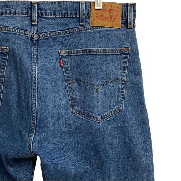 Levi's Men's 505 Straight Leg Blue Jeans Size 40x30 Regular Fit Medium Wash - Picture 8 of 16